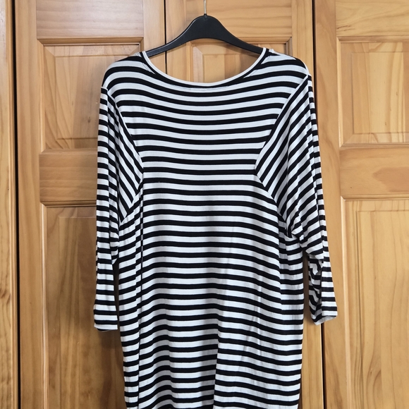 Cabi 5188 Bistro Black and White Tee 3/4 Sleeve Large - Picture 3 of 4